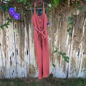 Burnt orange Rachel Zoe pantsuit/jumper